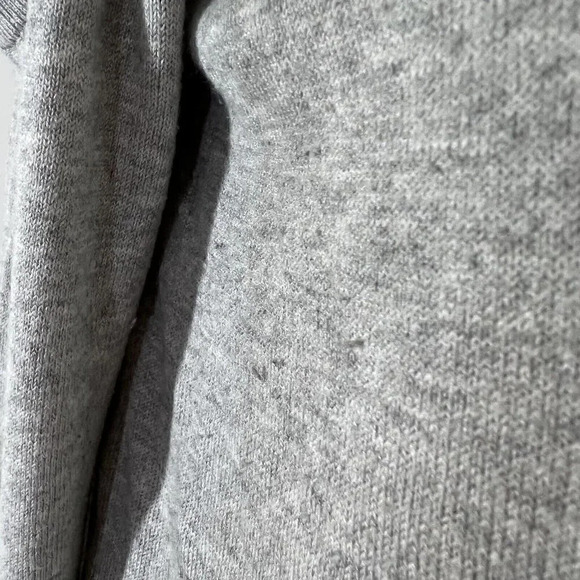 DG2 Gray Cold Shoulder Sweater Rhinestone Embellished Neckline Bling Small - Picture 7 of 8